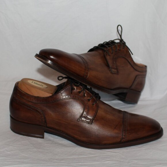 Johnston & Murphy Cap Toe Oxford Laceup Brown Italian Leather Men\'s Size 11 main image 13
